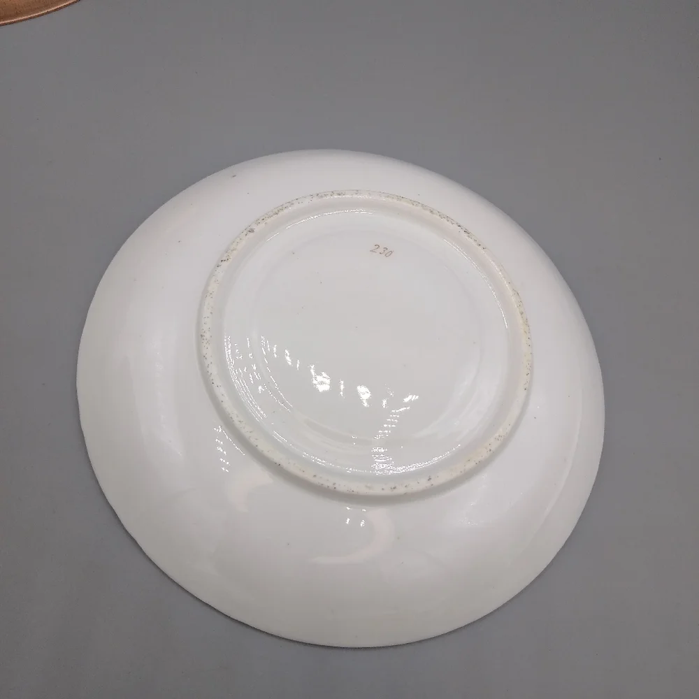 Rockingham Porcelain Gold Lily Tea Cup Saucer 230 Vintage Antique